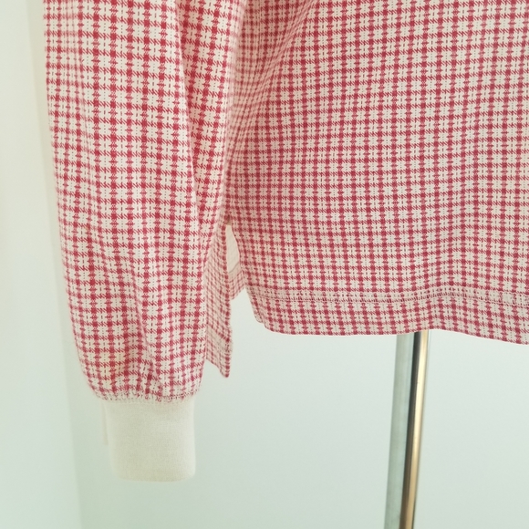 L.L. Bean Kids Red Patterned Henley Shirt - Picture 3 of 10